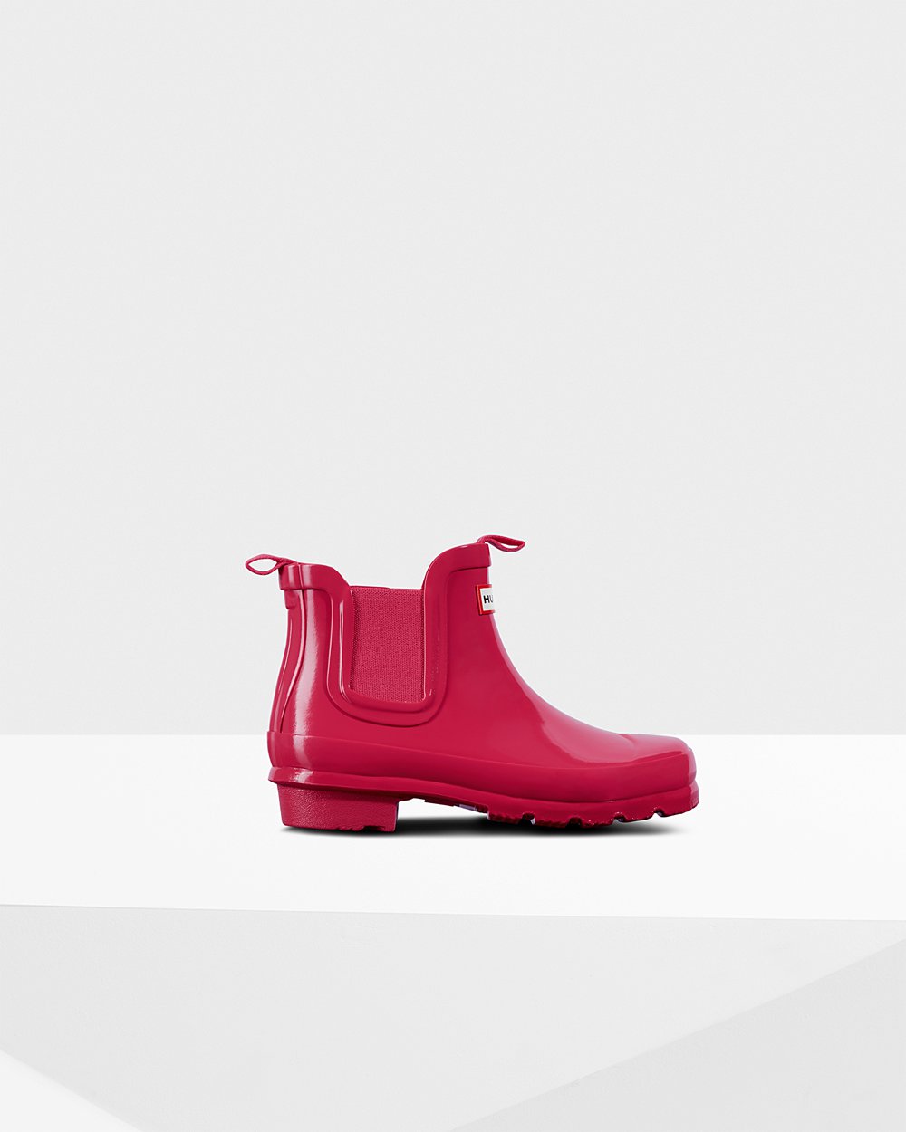 Kids Hunter Original Big Gloss | Chelsea Boots Pink | NZ-72510-ICBX